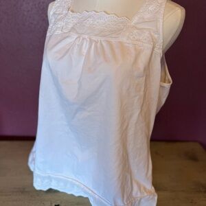 White Sleeveless Lace Top